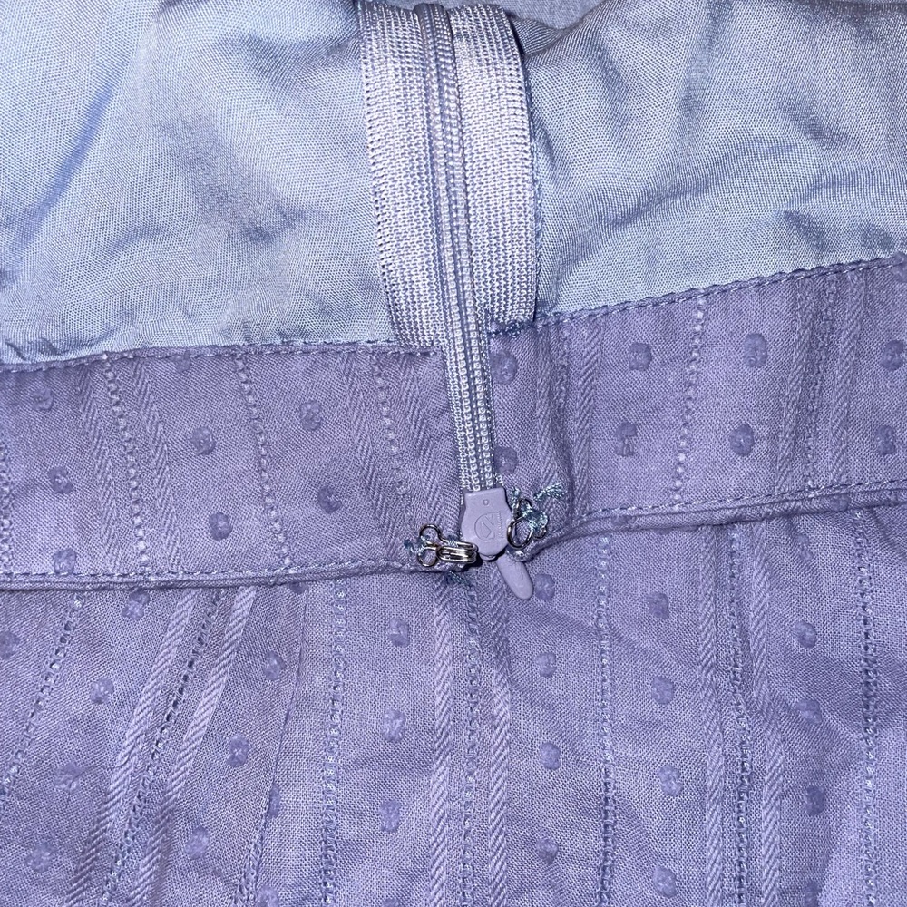 Blue Cotton Patterned Mini Skirt - image 3